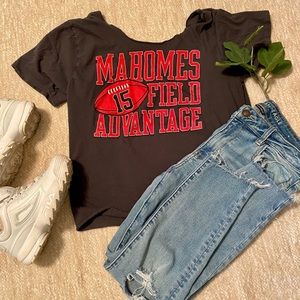 KC Chiefs Mahomes Cropped Tee